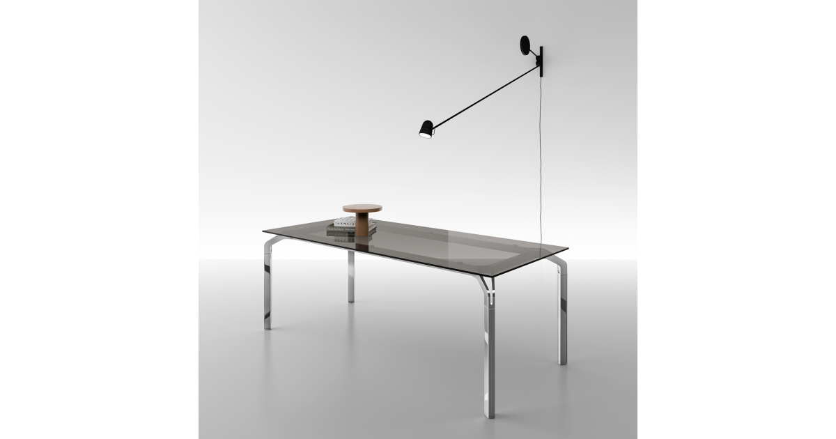 Scrivania piano in vetro modello Yoga