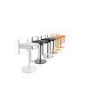 Sgabello girevole con base struttura in acciaio verniciato serie Kyro