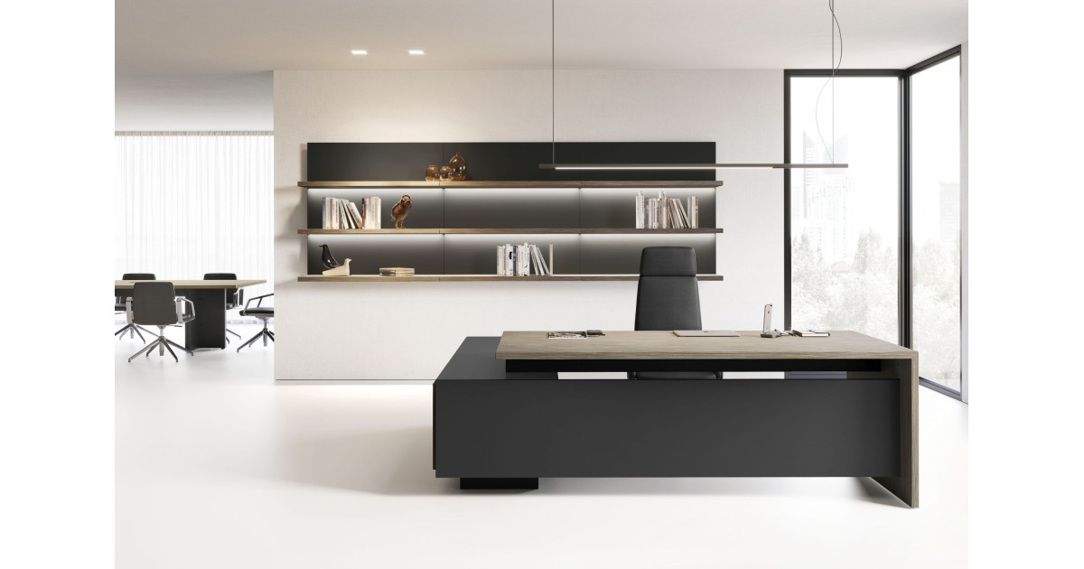 Scrivania direzionale con cassettiera Elite