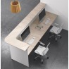 Reception ufficio con angolo e scrivania prof. 60