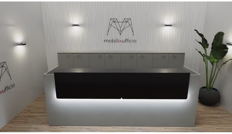 RECEPTION DOPPIA CON MENSOLE METALLO RECEPTION DOPPIA CON MENSOLE METALLO