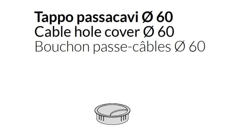Tappo passacavi diam. 60 FUNNY