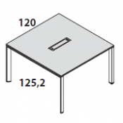 Tavolo 5° elemento : Variante 120x125 