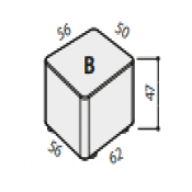 Pouf - componibile - varie forme geometriche : Variante 56x50