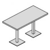 Tavolo riunione rettangolare con base quadrata : Variante 240x100