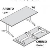 Tavolo OYO con gambe pieghevoli : Variante 160x70